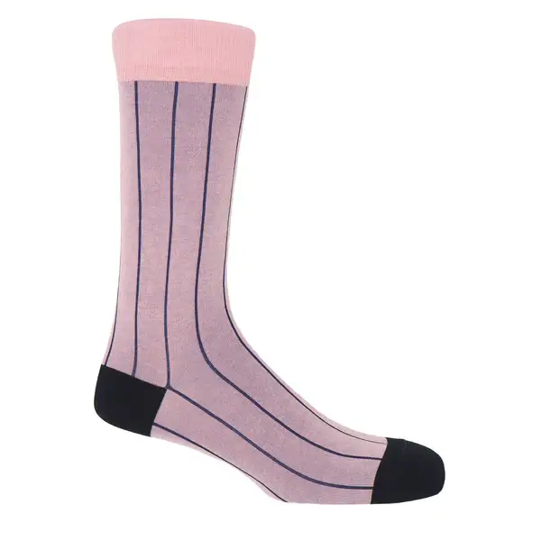 Pin Stripe Men's Pink Socks