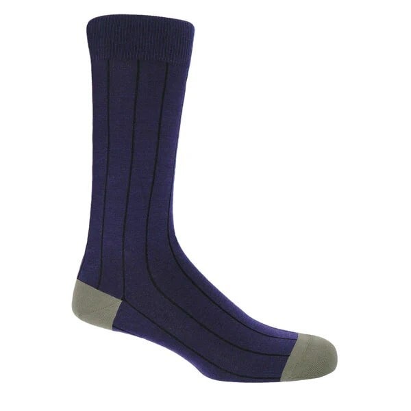 Pin Stripe Men's Purple Socks