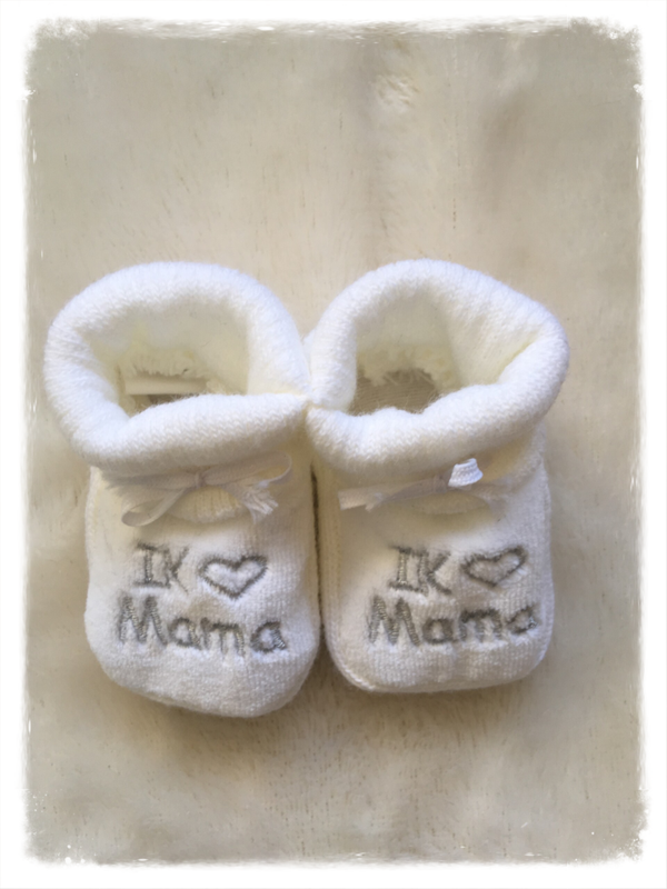 Slofjes I love Mama