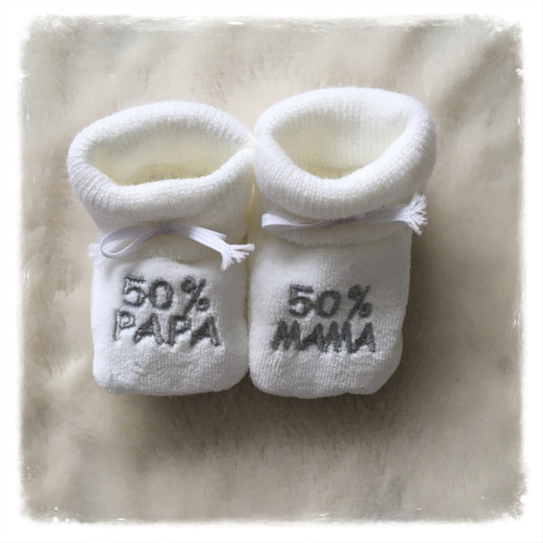 Slofjes 50% Papa 50% Mama