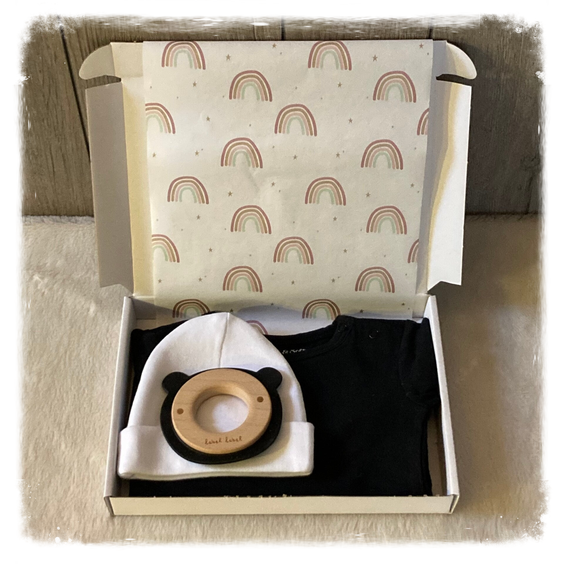 Brievenbuscadeautje zwart/wit