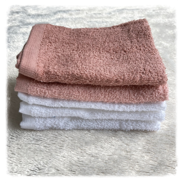 Spuugdoekjes roze/wit nieuwe kleur