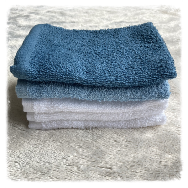 Spuugdoekjes blauw/wit nieuwe kleur