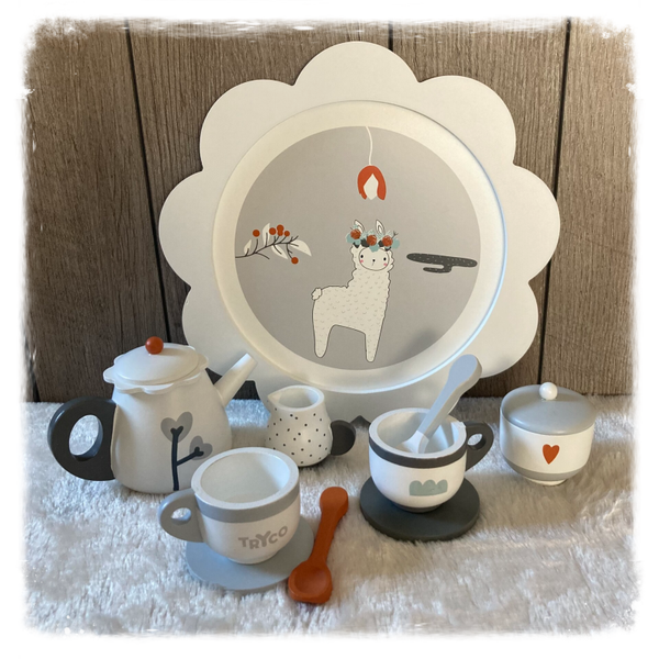 Tryco Houten Theeservies (met naam)