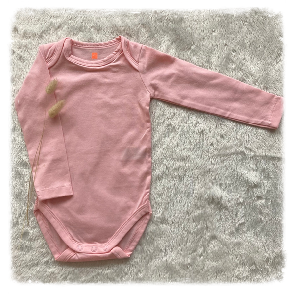 Rompertje lange mouw roze