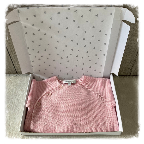 Brievenbuscadeautje roze Noppies vestje