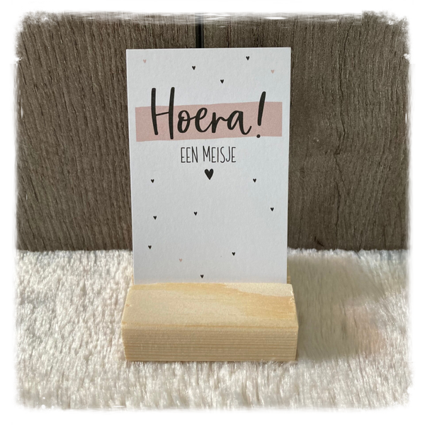 Minikaartje 'Hoera een meisje'