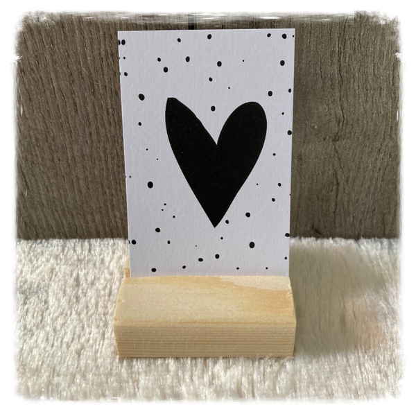 Minikaartje 'Hartje met stipjes'