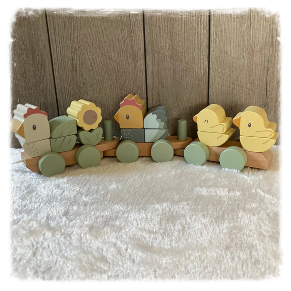 Blokkentrein kip Little Farm