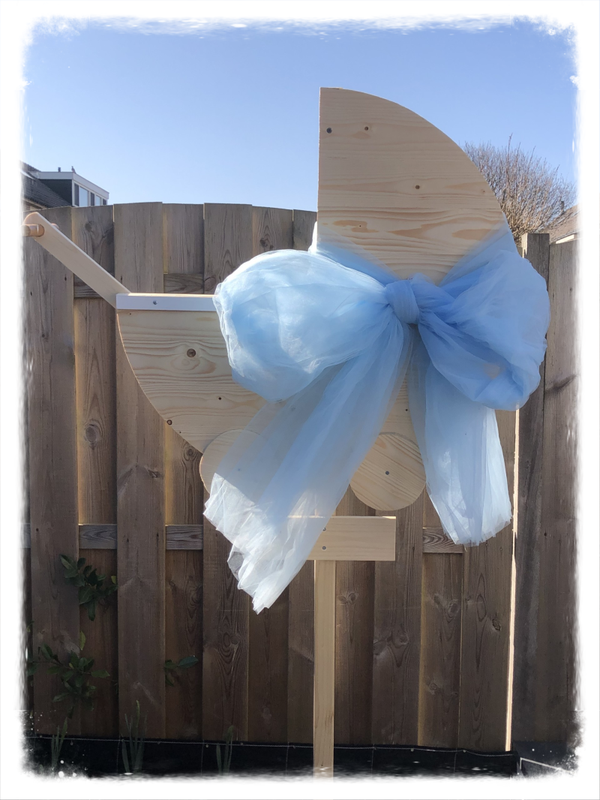 Geboortebord jongen met strik