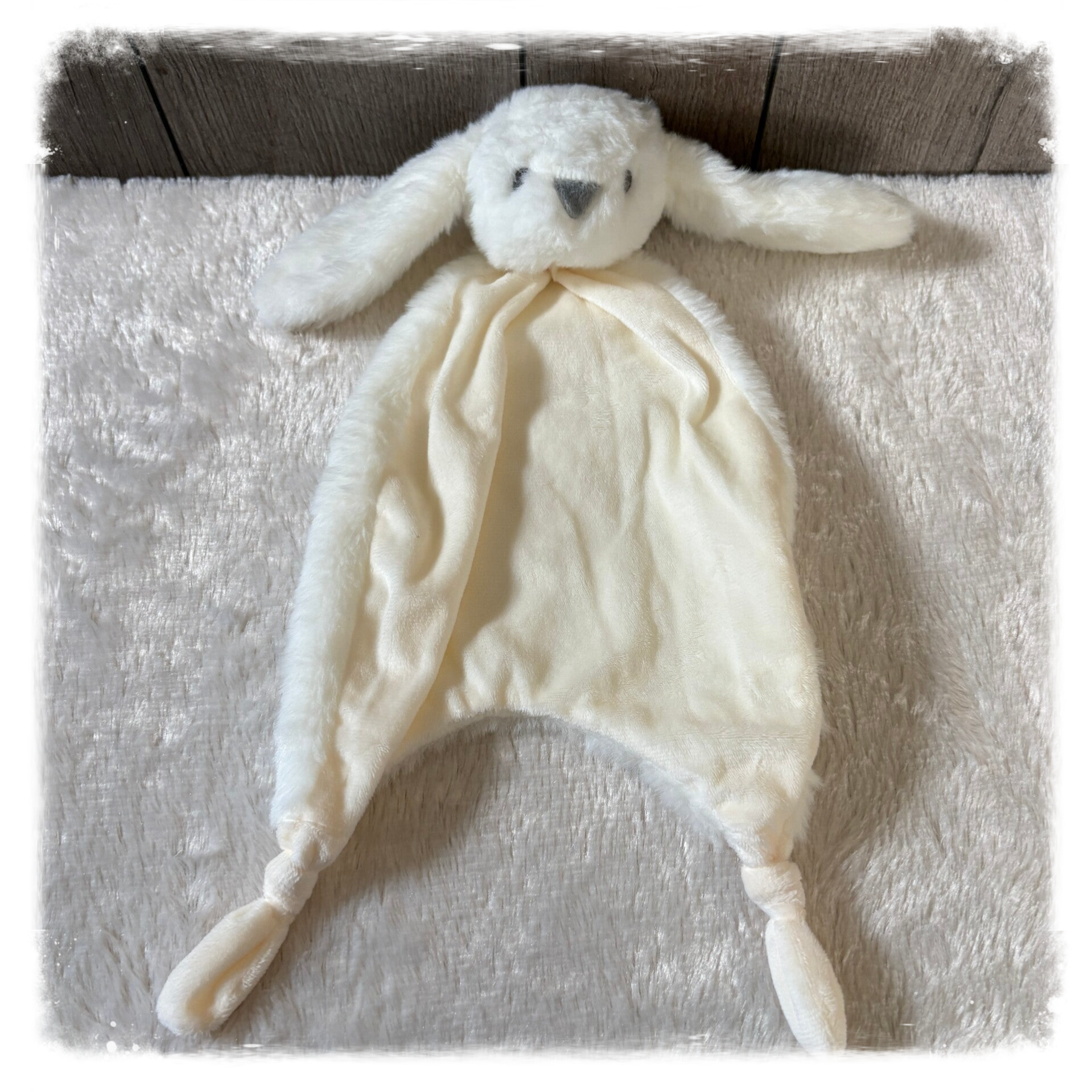Knuffeldoekje konijn wit 38cm