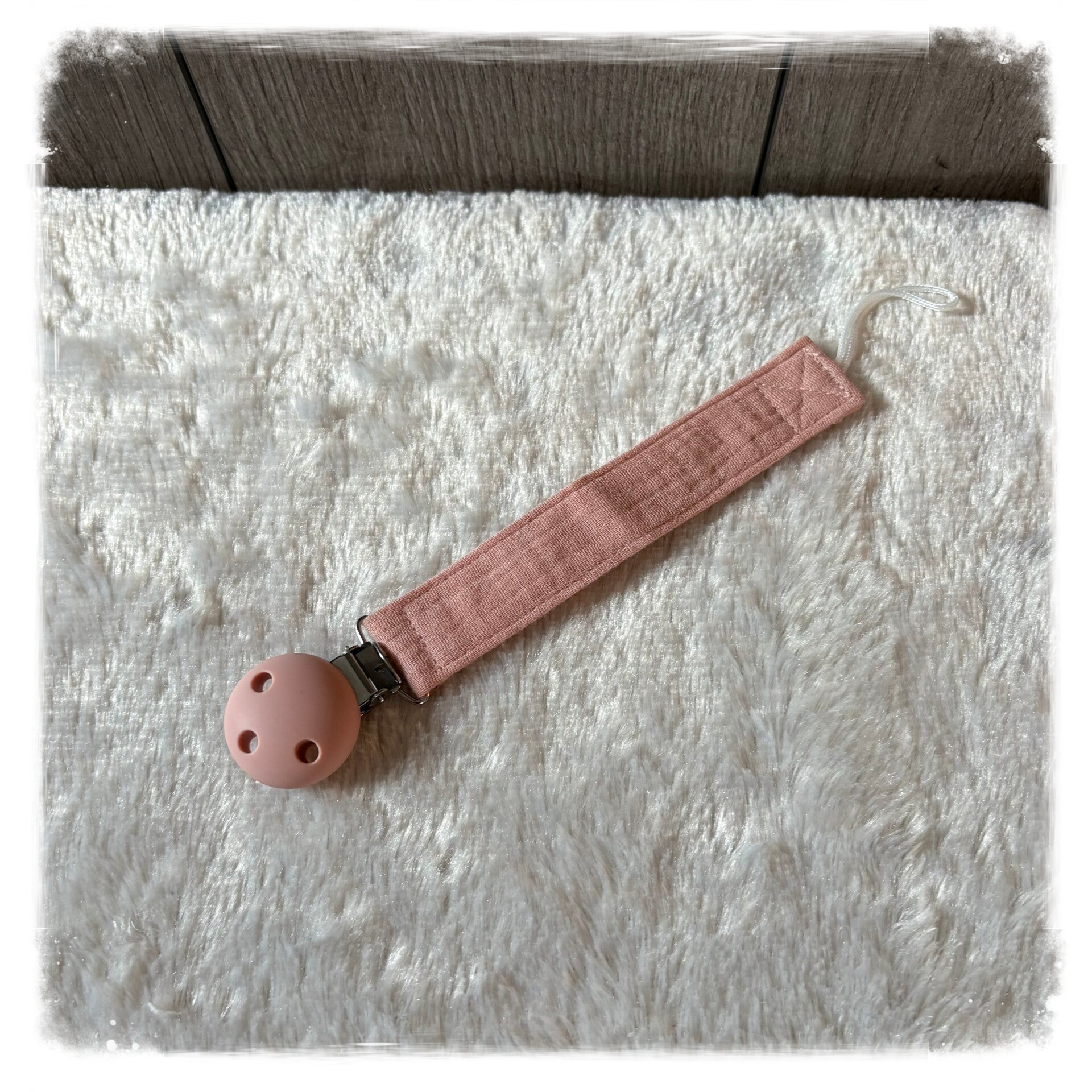 Speenkoord rosebud (met naam)