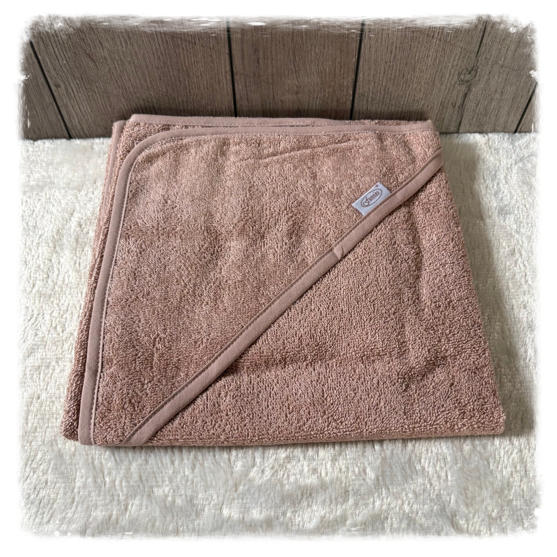 Funnies Badcape Sandstone Pink (met naam)