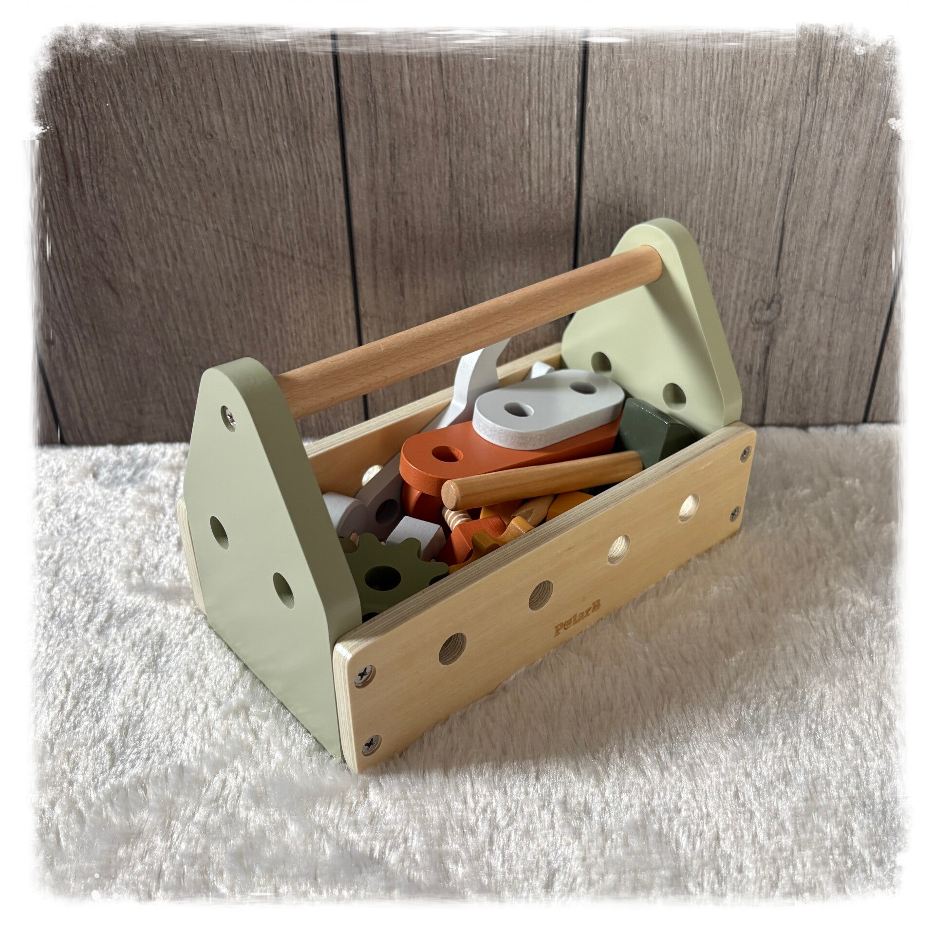 PolarB Gereedschapskistje groen (met naam)