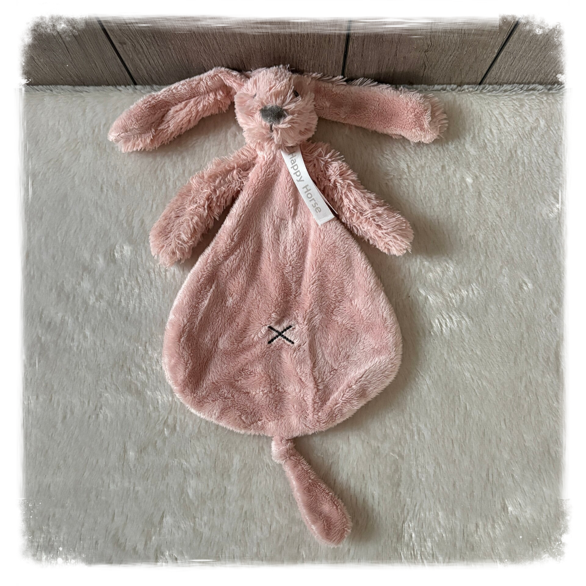 Happy Horse knuffeldoek Rabbit Richie old pink 25cm