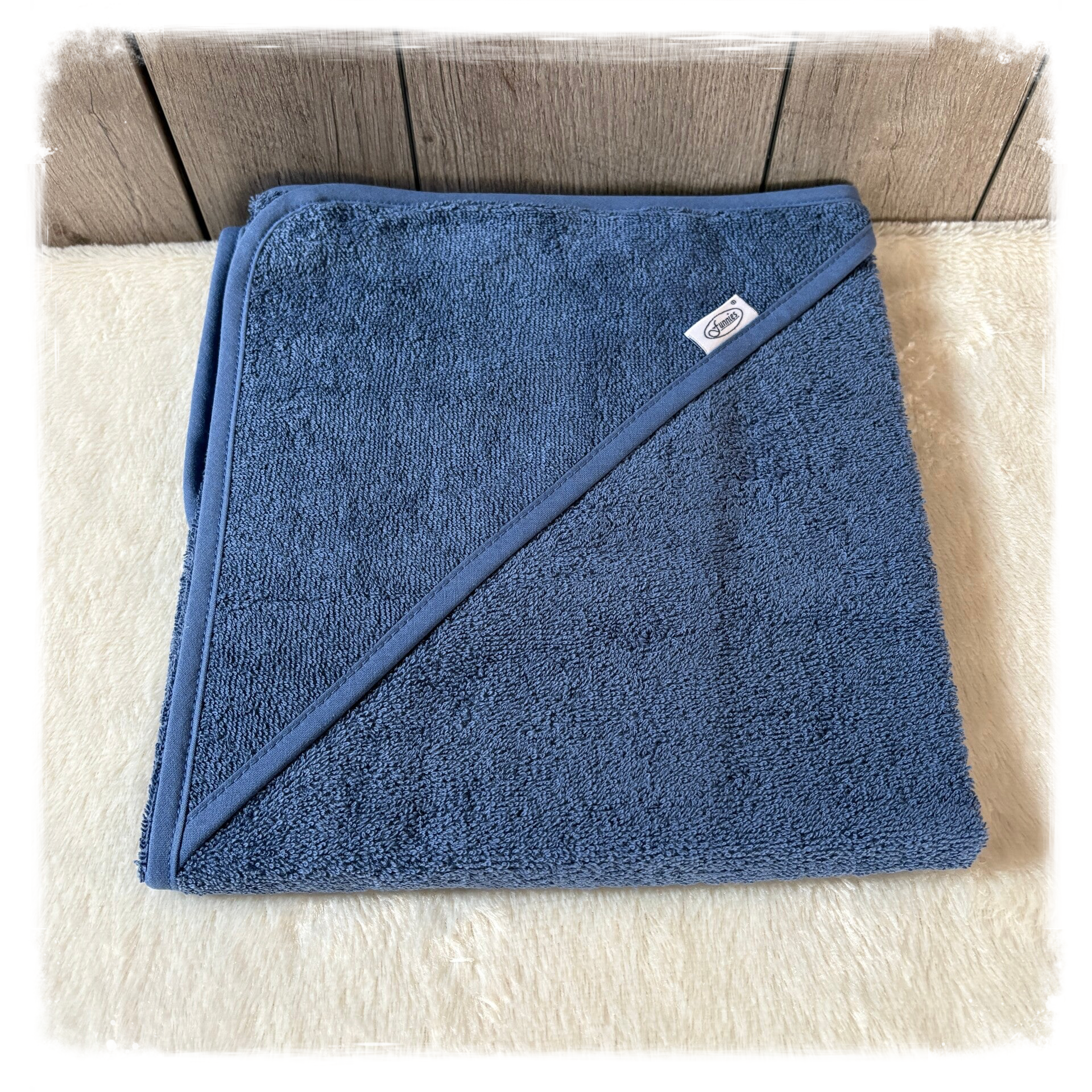 Funnies Badcape Silk Blue (met naam)