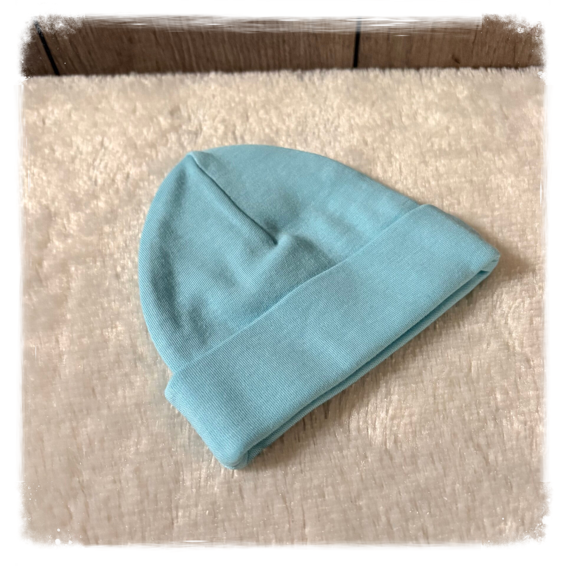 Funnies mutsje blauw (met naam)