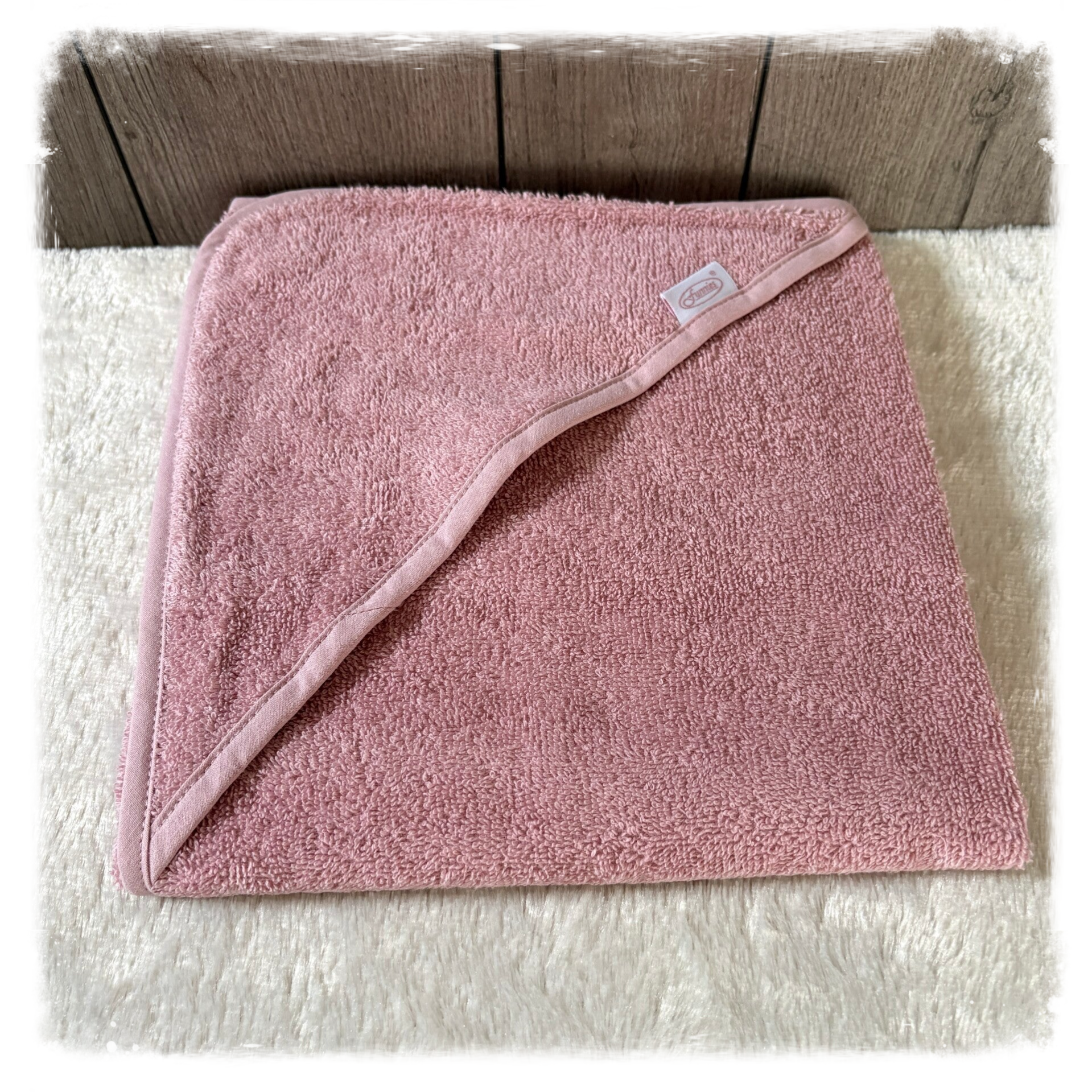 Funnies Badcape Sandstone Pink (met naam)