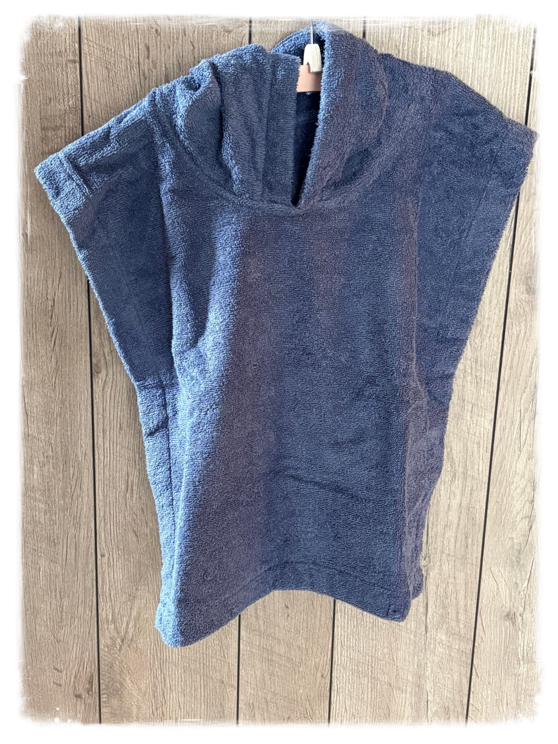 Poncho silk blue (met naam)