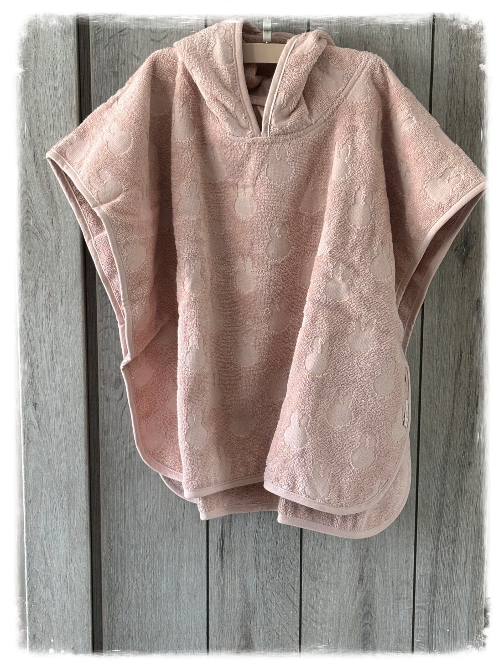 Jollein Badponcho Badstof Nijntje Jacquard - Wild Rose