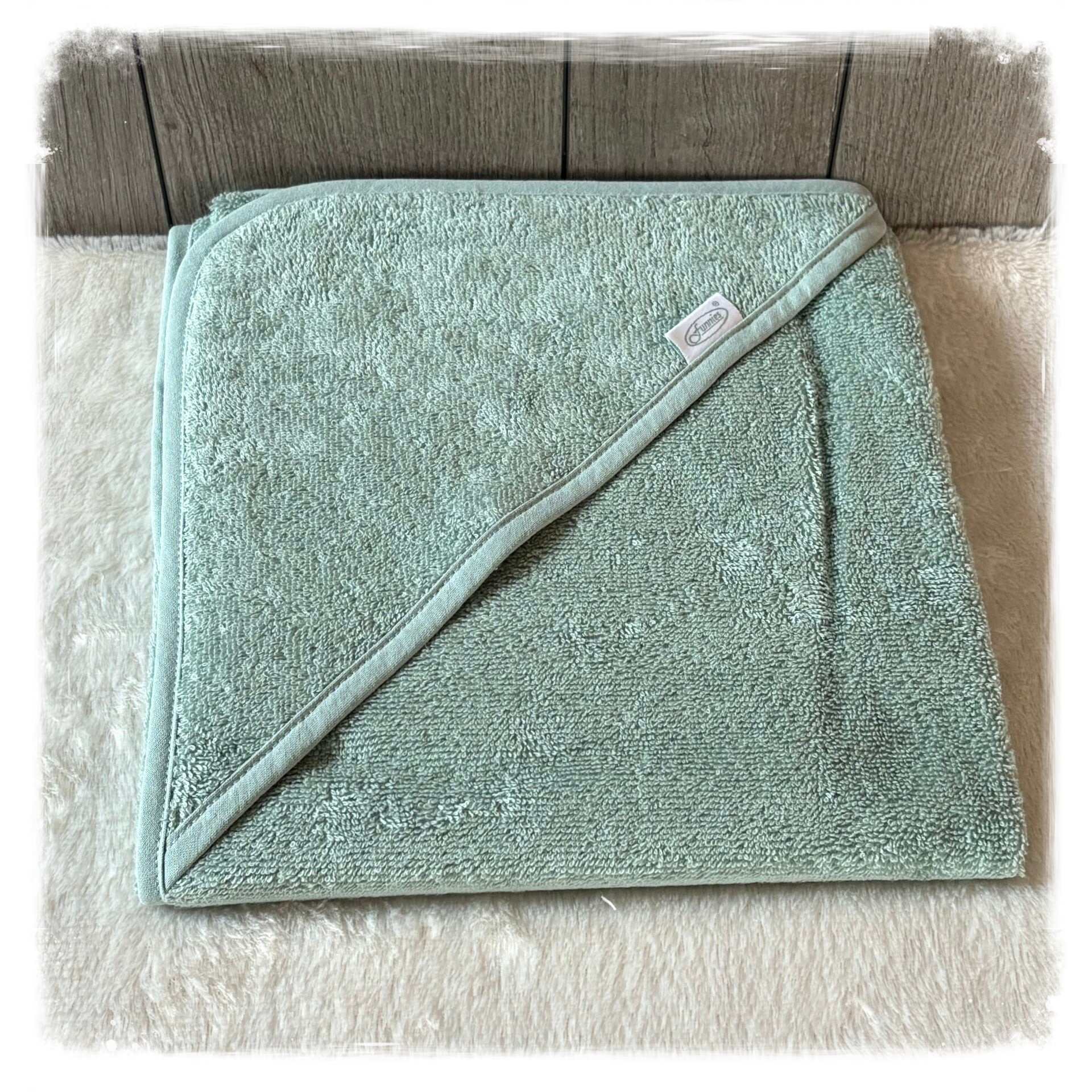 Funnies Badcape Stone Green (met naam)