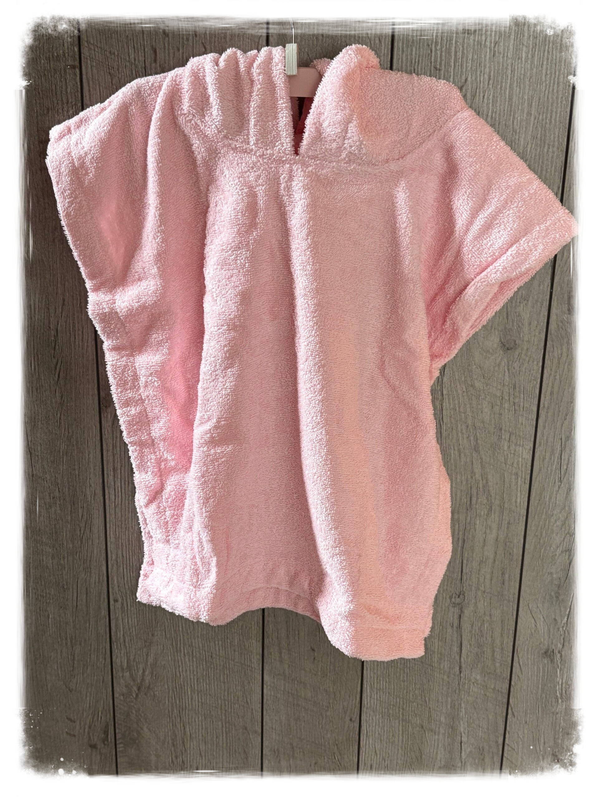 Poncho roze (met naam)