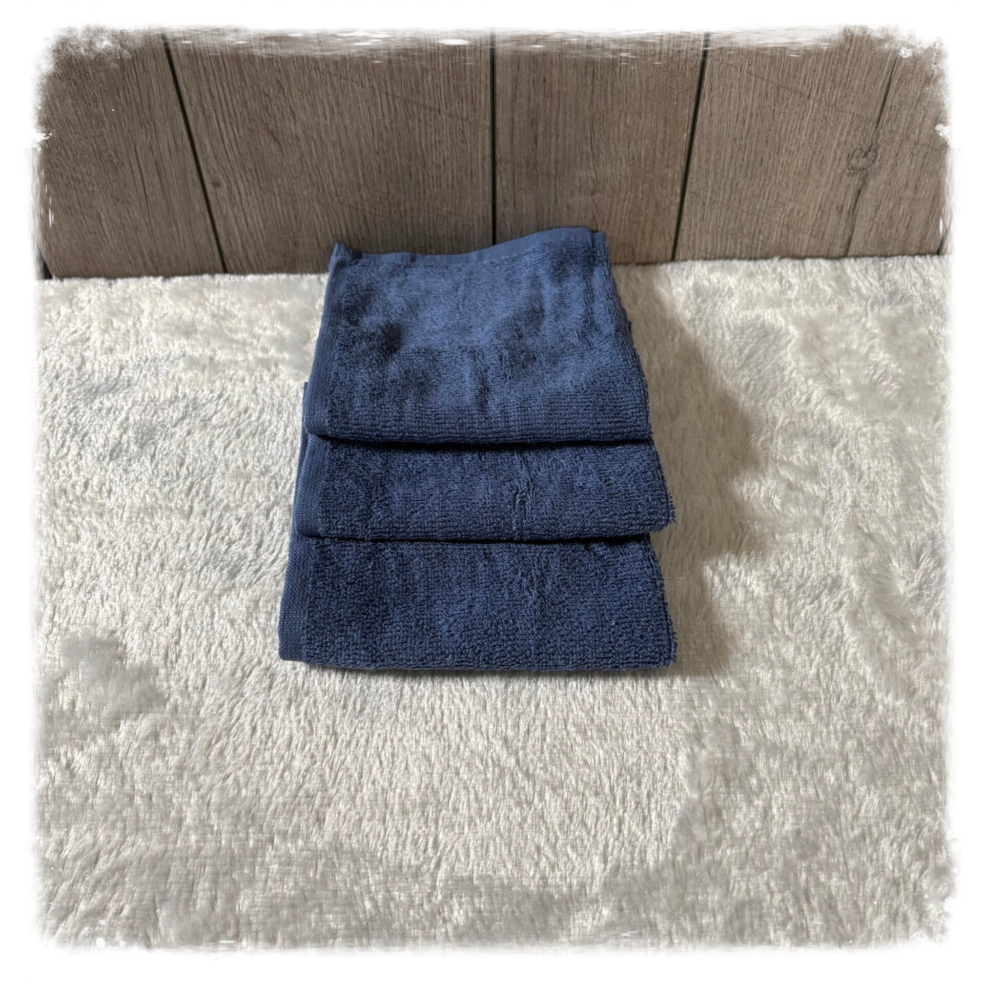 Spuugdoek Silk blue