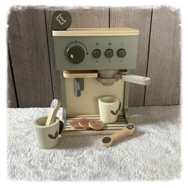 Label Label Espresso machine olijfgroen (met naam)