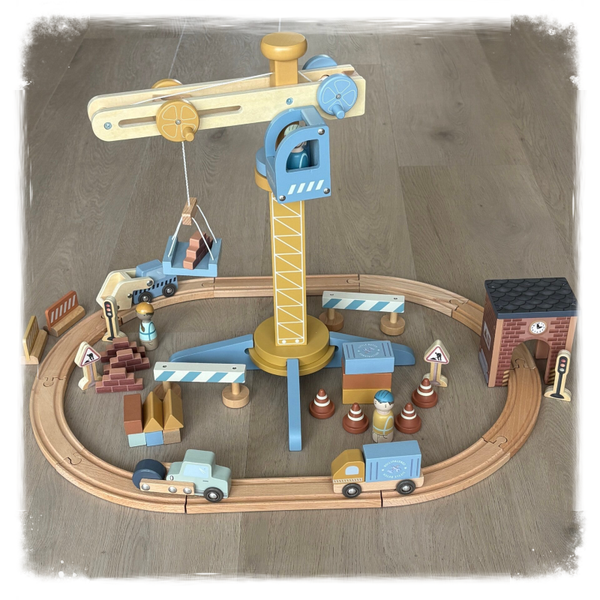 Little Dutch hijskraan met treinbaan