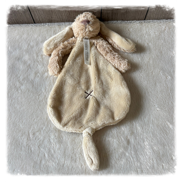 Happy Horse knuffeldoek Rabbit Richie beige 25cm (met naam)