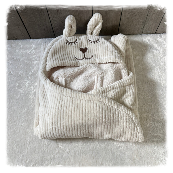 Jollein Wikkeldeken Bunny Cloudy Rib - Oatmeal