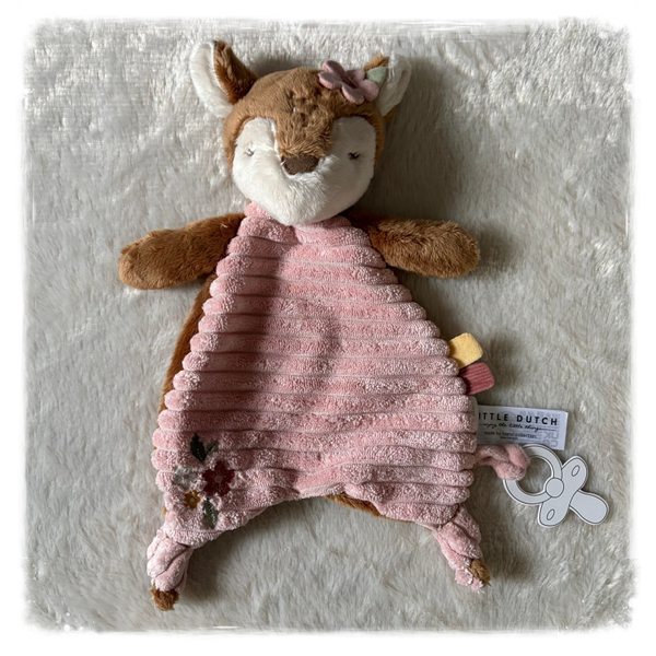 Little Dutch Fairy Garden Knuffeldoekje Hert (met naam)