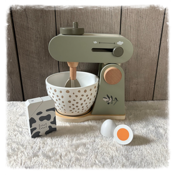 Label Label Keukenmachine olijfgroen (met naam)