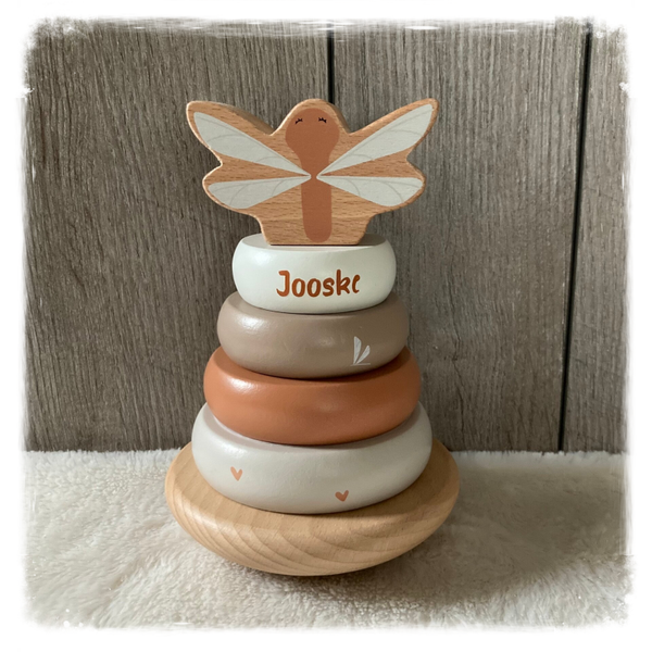 Label Label Tuimelring nougat (met naam)