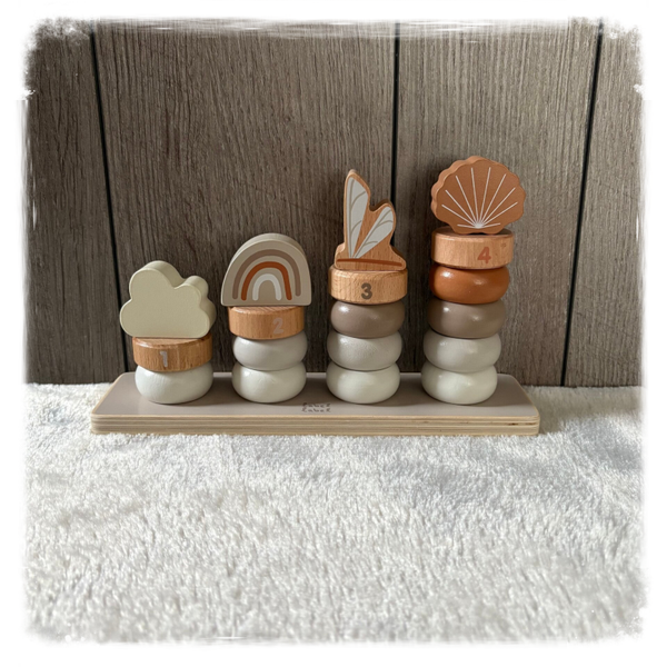 Label Label stapelringen nougat