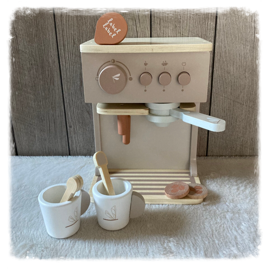 Label Label Espresso machine nougat (met naam)
