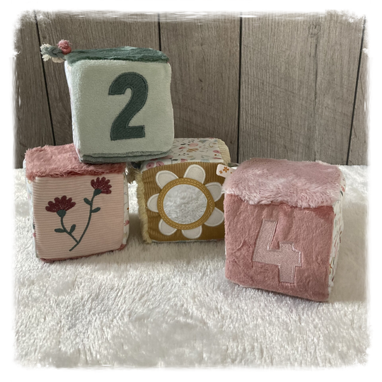 Little Dutch Zachte blokkenset Flowers & Butterflies