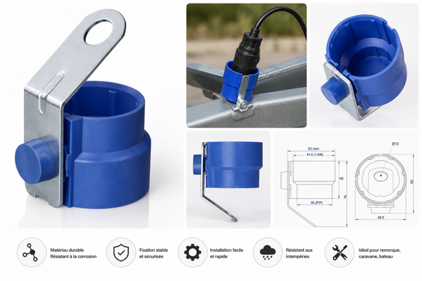Support pour connecteur électrique de remorque