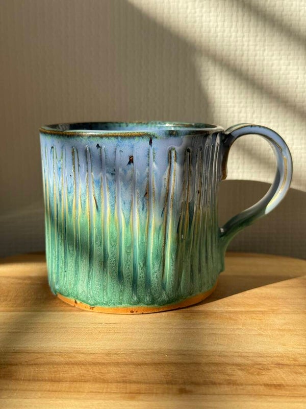 Ribbelmok Ocean Green