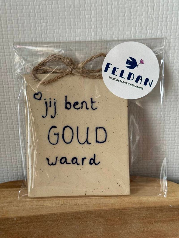 Tegeltje met tekst!