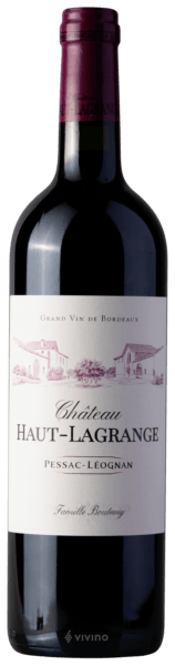 Pessac Léognan rouge Chateau Haut Lagrange 2020