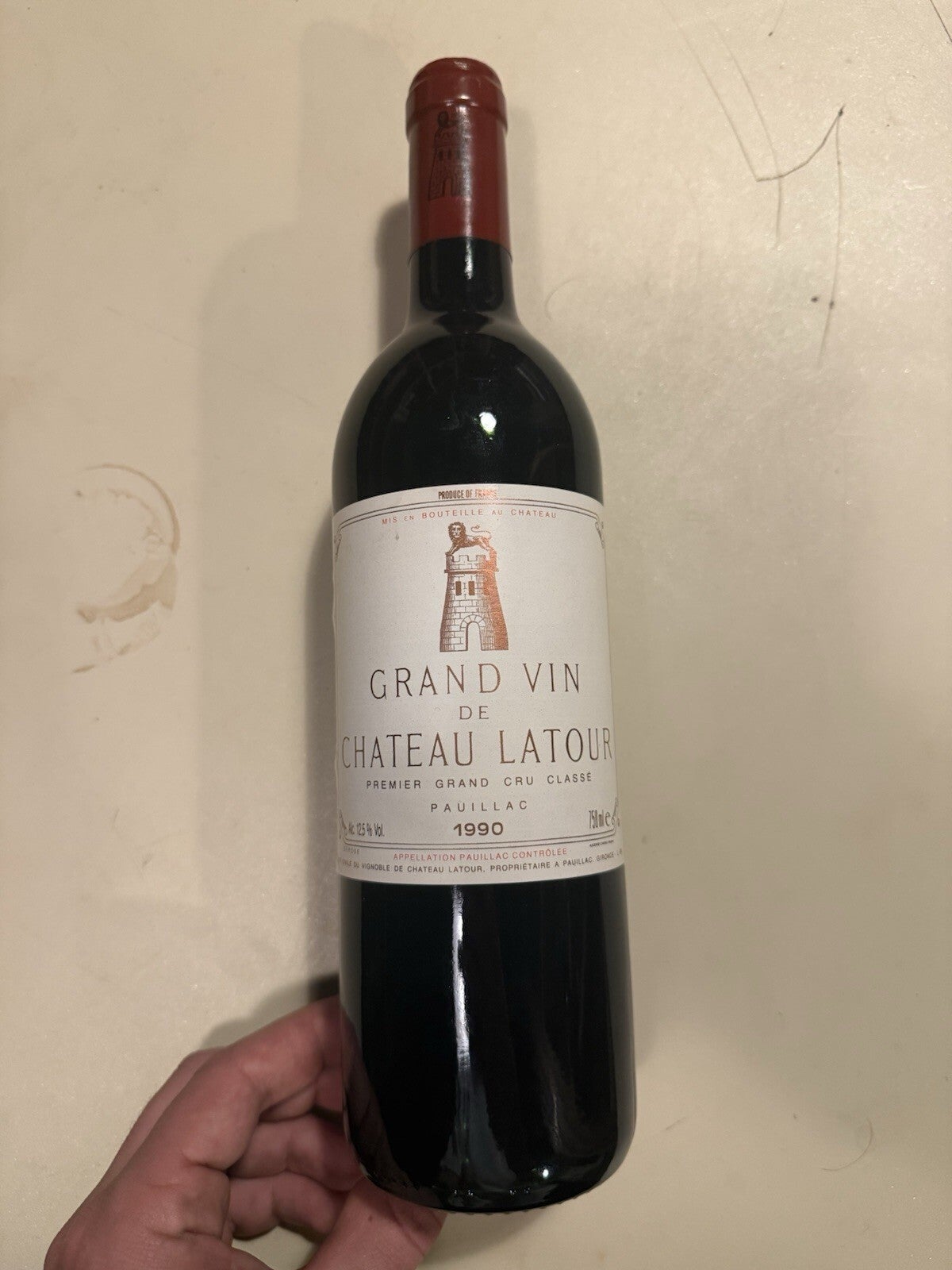 Pauillac rouge Chateau Latour 1er grand cru classé 1990