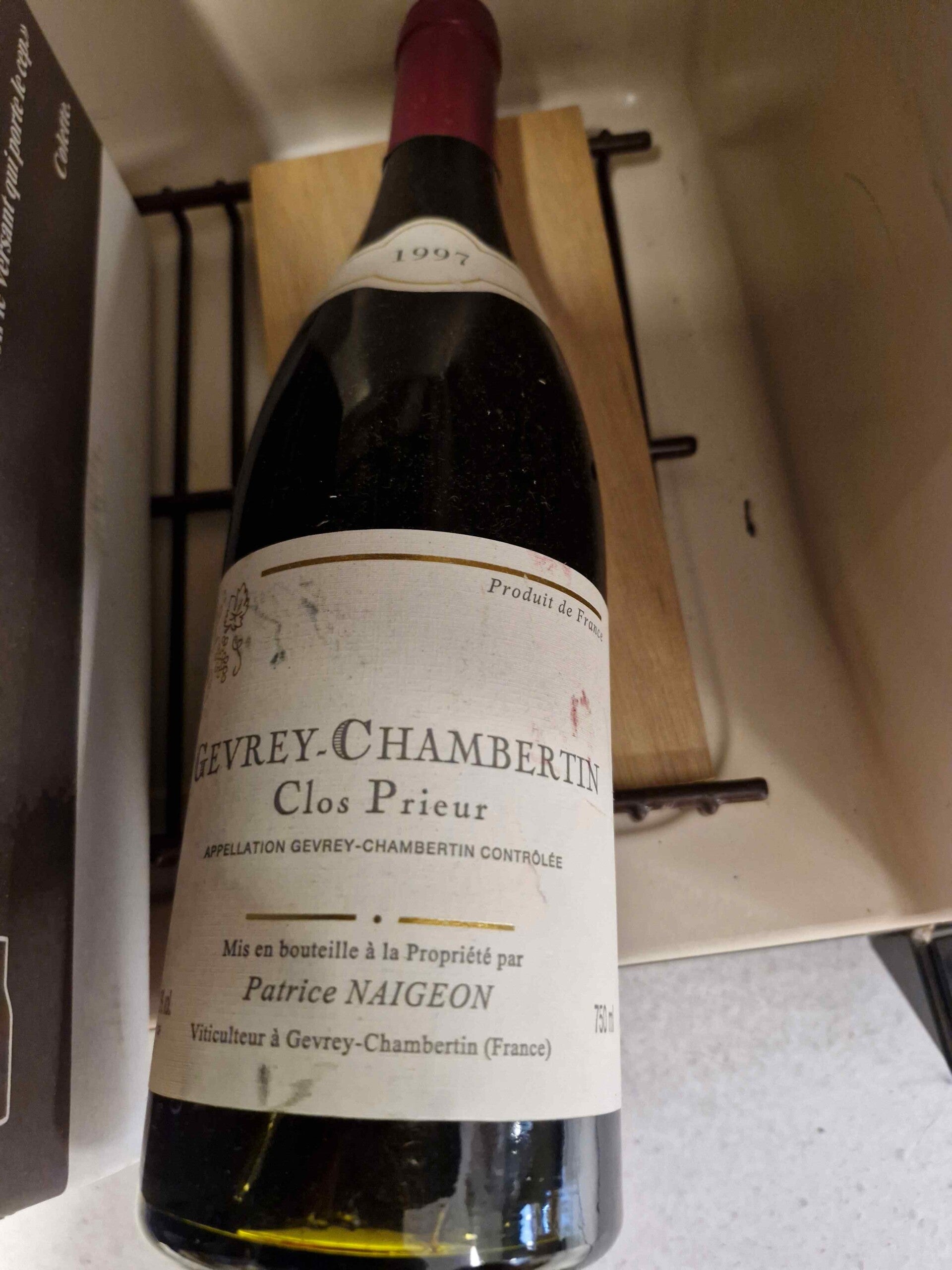 Gevrey Chambertin rouge "Clos Prieur" 1997 Domaine Naigeon