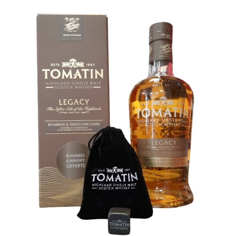 Coffret Tomatin Legacy avec Pierres à whisky 43%