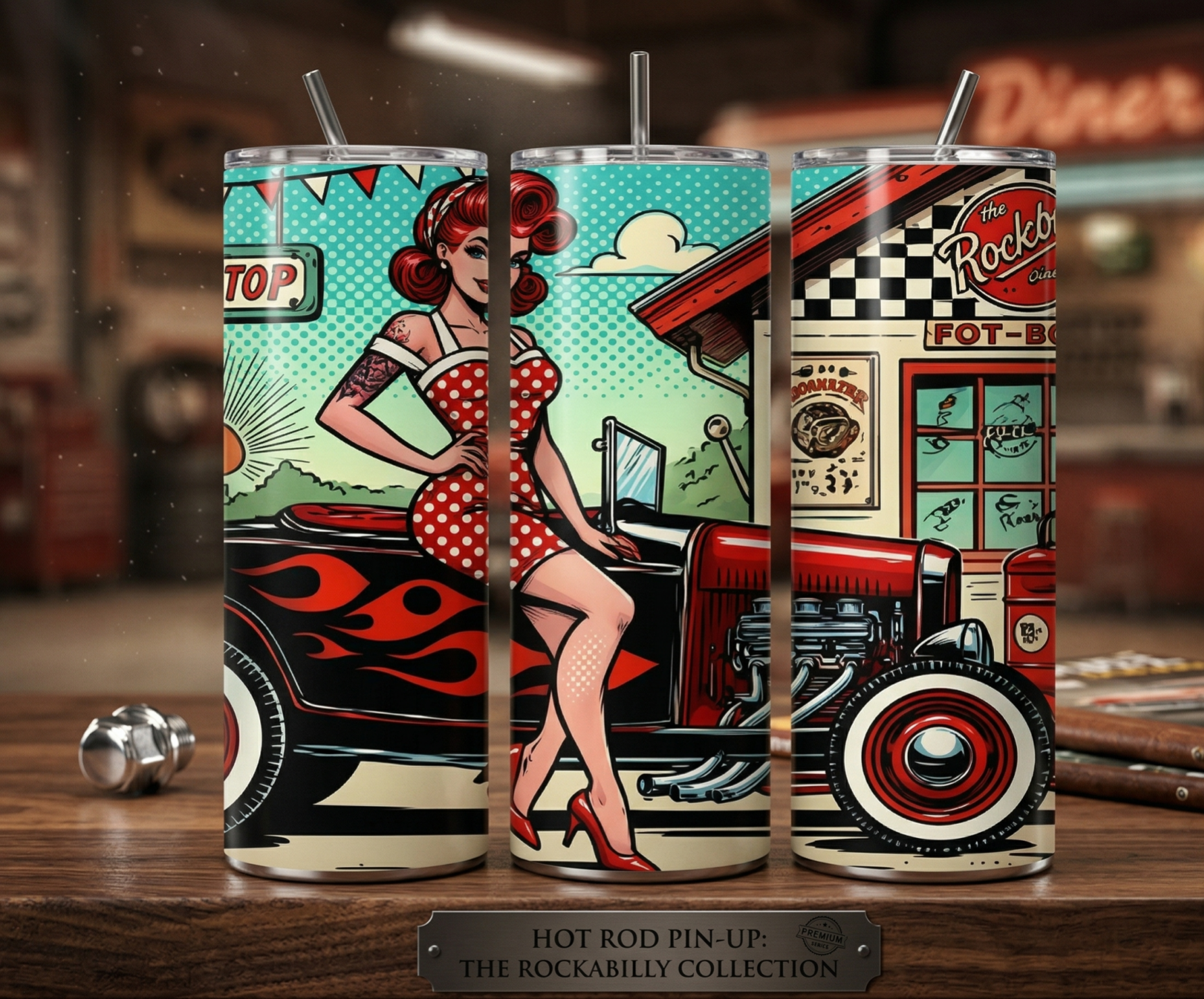 Hot Rod Pin-Up