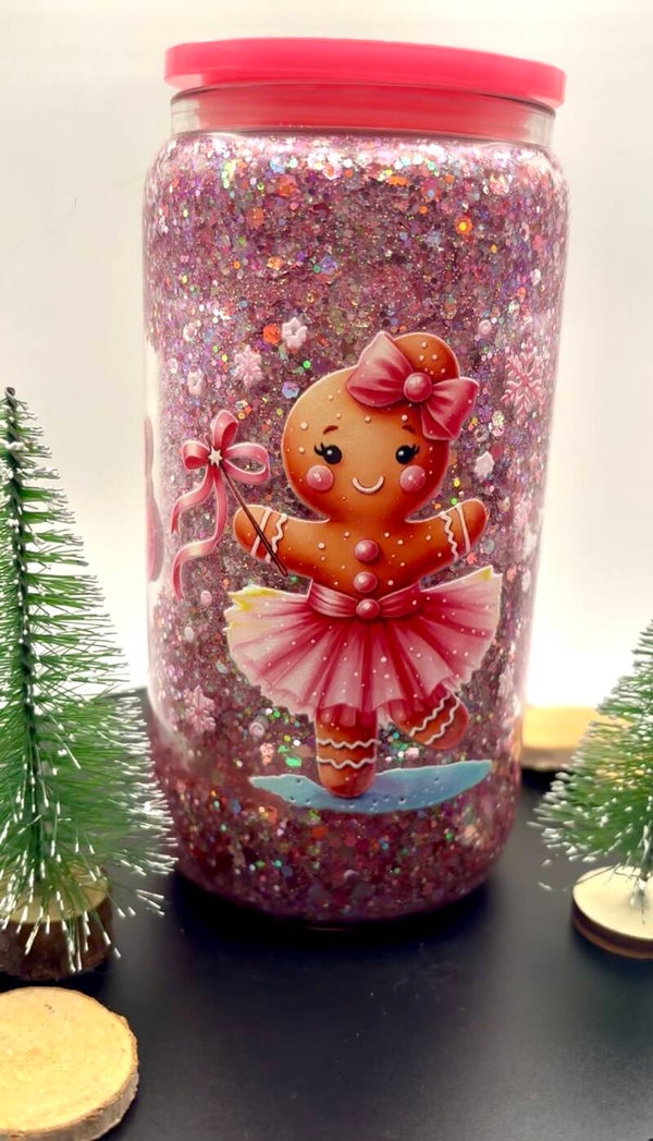 Ginger Glam – Lebkuchenmädchen im Weihnachtsglitzer - Einzelstück