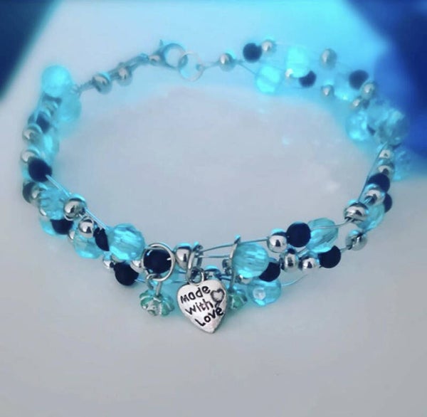 Blue beads from