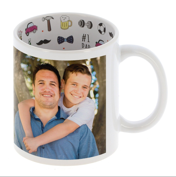 Mug céramique -Blanc - Intérieur "I love Dad"