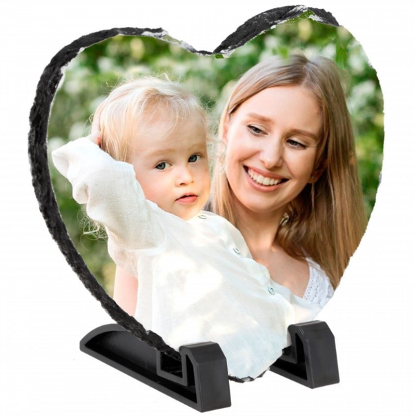 Support en ardoise forme coeur