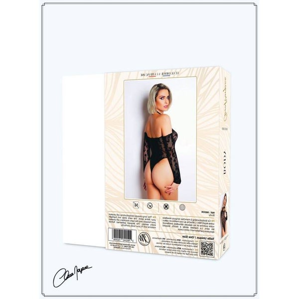 Body résille noire manches longues - Le Numéro 5 - Collection Body